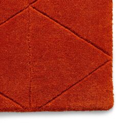 The Rug Shop UK Orange Luxurious Modern Easy to clean Machine Made Chequered Area Rug - Size: 150 cm x 230 cm - thumbnail 3