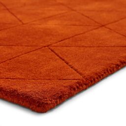 The Rug Shop UK Orange Luxurious Modern Easy to clean Machine Made Chequered Area Rug - Size: 150 cm x 230 cm - thumbnail 5