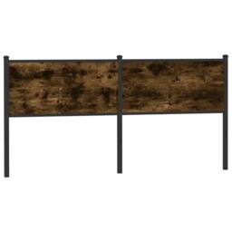 Berkfield Home Headboard Smoked Oak 160 cm Engineered Wood & Steel in Brown