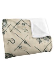 JQ Licensing Action Bass Fishing Pattern Silky Touch Super Soft Throw Blanket 152 X 127 cm in White - thumbnail 3