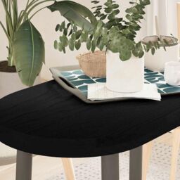 Berkfield Home Table Top Dark Brown 80x40x4 cm Solid Wood Oak Oval - Size: 80 x 40 x 4 cm - thumbnail 1