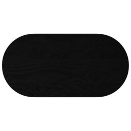 Berkfield Home Table Top Dark Brown 80x40x4 cm Solid Wood Oak Oval - Size: 80 x 40 x 4 cm - thumbnail 2