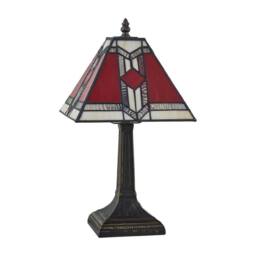 First Choice Lighting Avon - Tiffany Coloured Glass 39cm Table Lamp in Bronze