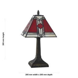 First Choice Lighting Avon - Tiffany Coloured Glass 39cm Table Lamp in Bronze - thumbnail 7