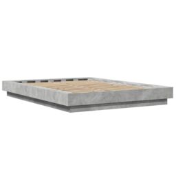 Berkfield Home Bed Frame without Mattress Concrete Grey 120x190 cm Small Double - thumbnail 6