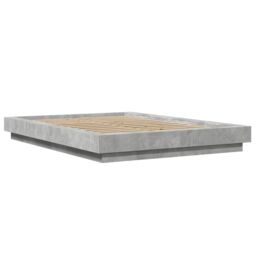 Berkfield Home Bed Frame without Mattress Concrete Grey 120x190 cm Small Double - thumbnail 3