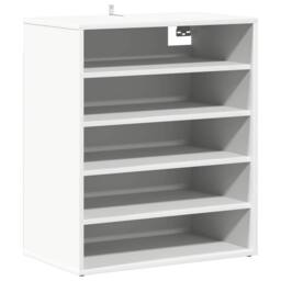 Berkfield Home Shoe Cabinet White 60x35x70 cm Engineered Wood - Size: 60 x 35 x 70 cm - thumbnail 6