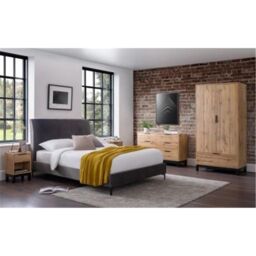 Ashfield Premier Oak-Effect 2 Door 1 Drawer Wardrobe in Light Oak - thumbnail 3