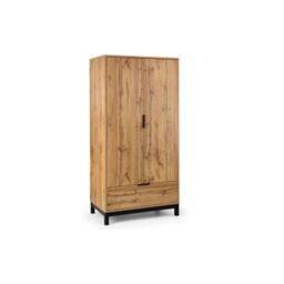 Ashfield Premier Oak-Effect 2 Door 1 Drawer Wardrobe in Light Oak - thumbnail 2