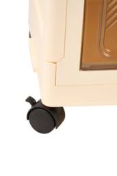 Living and Home Foldable 3/4-Tier Rolling Plastic Storage Cabinet with Magnetic Doors in Clear - Size: Medium - thumbnail 6