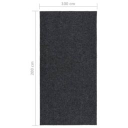 Berkfield Home Modern Dirt Trapper Carpet Runner 100x200 cm Anthracite in Charcoal - Size: 100 cm diameter - thumbnail 6