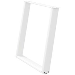 Berkfield Home vidXL Dining Table Legs U-Shaped 2 pcs White 80x(72-73) cm Steel - thumbnail 4