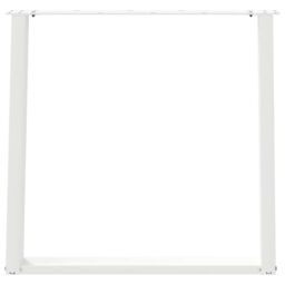 Berkfield Home vidXL Dining Table Legs U-Shaped 2 pcs White 80x(72-73) cm Steel - thumbnail 5