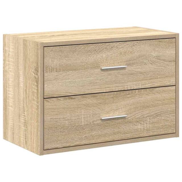 Berkfield Home Cabinet with 2 Drawers Sonoma Oak 60x31x40 cm Engineered Wood in Light Tan - Size: 60 x 31 x 40 cm - image 1