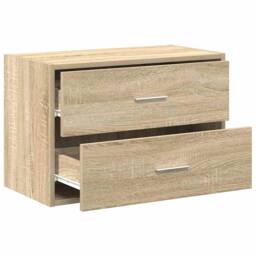 Berkfield Home Cabinet with 2 Drawers Sonoma Oak 60x31x40 cm Engineered Wood in Light Tan - Size: 60 x 31 x 40 cm - thumbnail 5