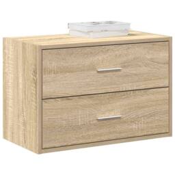 Berkfield Home Cabinet with 2 Drawers Sonoma Oak 60x31x40 cm Engineered Wood in Light Tan - Size: 60 x 31 x 40 cm - thumbnail 2