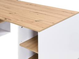 Vente-unique Corner Desk With Storage - MDF - White & Natural - ROMIARA in Light Oak - thumbnail 8