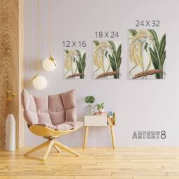 "Artery8 New Zealand Perching Lily Flower Plant Featon Canvas Wall Art Print in Beige - Size: W12"" x H16""" - thumbnail 4