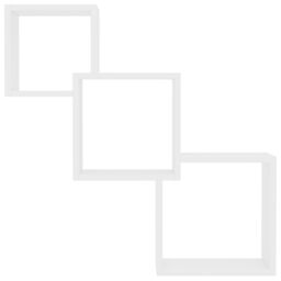 Berkfield Home Cube Wall Shelf White 68x15x68 cm Engineered Wood - Size: 68 x 15 x 68 cm - thumbnail 4