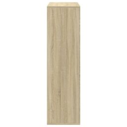 Berkfield Home Room Divider Bookcase Sonoma Oak 69.5x29x103.5 cm Engineered Wood in Brown - thumbnail 6