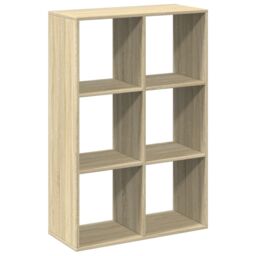 Berkfield Home Room Divider Bookcase Sonoma Oak 69.5x29x103.5 cm Engineered Wood in Brown - thumbnail 2