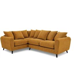 SOFASELECTION UK Harlow Jumbo Cord Left Hand Dual Arm Corner Modern Design Mustard - Size: 4 Pack