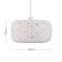 ValueLights White Ceiling Pendant Shade - thumbnail 6