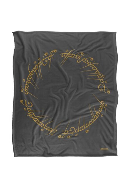 Warner Brothers Lord Of The Rings Logo Officially Licensed Silky Touch Super Soft Throw Blanket 152 x 127 cm in White - image 1