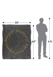 Warner Brothers Lord Of The Rings Logo Officially Licensed Silky Touch Super Soft Throw Blanket 152 x 127 cm in White - thumbnail 5