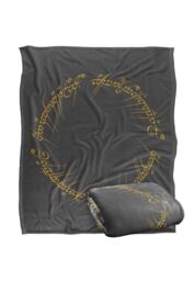 Warner Brothers Lord Of The Rings Logo Officially Licensed Silky Touch Super Soft Throw Blanket 152 x 127 cm in White - thumbnail 2