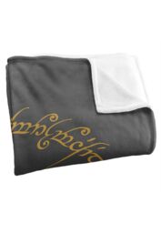 Warner Brothers Lord Of The Rings Logo Officially Licensed Silky Touch Super Soft Throw Blanket 152 x 127 cm in White - thumbnail 3