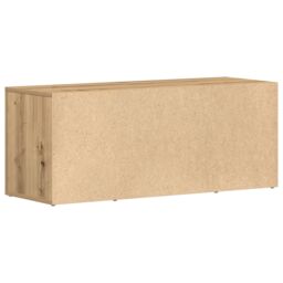 Berkfield Home TV Cabinet Artisan Oak 100x35x40 cm Engineered Wood in Brown - Size: 100 x 35 x 40 cm - thumbnail 8
