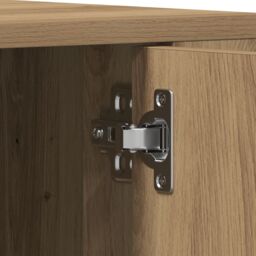 Berkfield Home TV Cabinet Artisan Oak 100x35x40 cm Engineered Wood in Brown - Size: 100 x 35 x 40 cm - thumbnail 9