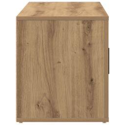 Berkfield Home TV Cabinet Artisan Oak 100x35x40 cm Engineered Wood in Brown - Size: 100 x 35 x 40 cm - thumbnail 7