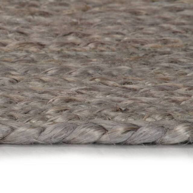 Berkfield Home Handmade Rug Jute Round 90 cm Grey - Size: 100 cm diameter - image 1