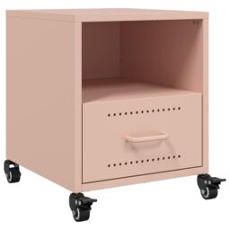 Berkfield Home Bedside Cabinets 2 pcs Pink 36x39x43.5 cm Steel - thumbnail 6