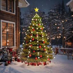 Berkfield Home Bright Christmas Tree Net Lights with 180 LEDs Cold White 180 cm - thumbnail 1