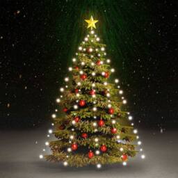 Berkfield Home Bright Christmas Tree Net Lights with 180 LEDs Cold White 180 cm - thumbnail 2