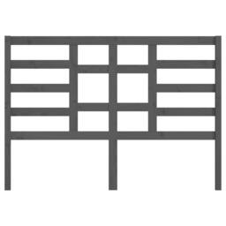 Berkfield Home Bed Headboard Grey 126x4x104 cm Solid Wood Pine - Size: 126 x 4 x 104 cm - thumbnail 4
