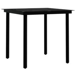 Berkfield Home 5 Piece Outdoor Dining Set Brown & Black - thumbnail 5