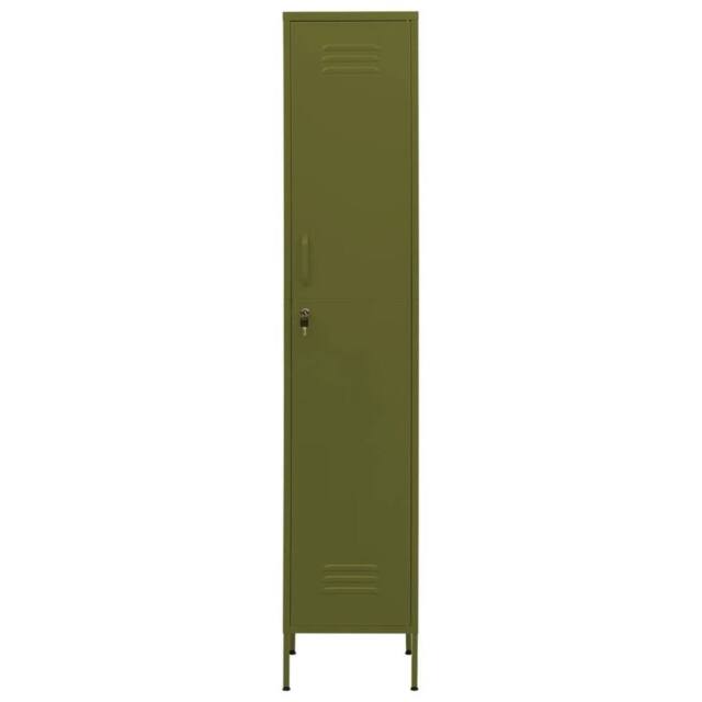 Berkfield Home Locker Cabinet Olive Green 35x46x180 cm Steel - Size: 35 x 46 x 180 cm - image 1