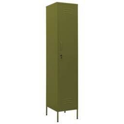 Berkfield Home Locker Cabinet Olive Green 35x46x180 cm Steel - Size: 35 x 46 x 180 cm - thumbnail 3