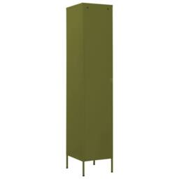 Berkfield Home Locker Cabinet Olive Green 35x46x180 cm Steel - Size: 35 x 46 x 180 cm - thumbnail 5