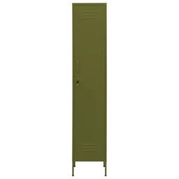 Berkfield Home Locker Cabinet Olive Green 35x46x180 cm Steel - Size: 35 x 46 x 180 cm