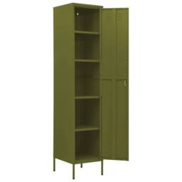 Berkfield Home Locker Cabinet Olive Green 35x46x180 cm Steel - Size: 35 x 46 x 180 cm - thumbnail 6