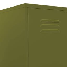 Berkfield Home Locker Cabinet Olive Green 35x46x180 cm Steel - Size: 35 x 46 x 180 cm - thumbnail 8