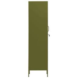 Berkfield Home Locker Cabinet Olive Green 35x46x180 cm Steel - Size: 35 x 46 x 180 cm - thumbnail 4