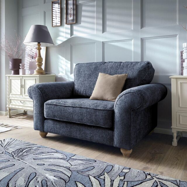 Abakus Direct Ingrid Collection Cuddle Chair in Dark Blue - image 1