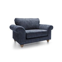 Abakus Direct Ingrid Collection Cuddle Chair in Dark Blue - thumbnail 3