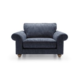 Abakus Direct Ingrid Collection Cuddle Chair in Dark Blue - thumbnail 2